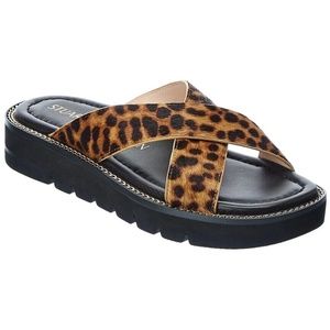 Stuart Weitzman Roza Lift Chain Haircalf Sandal New In Box 6.5